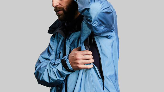 Vollebak blue hot sale morpho jacket